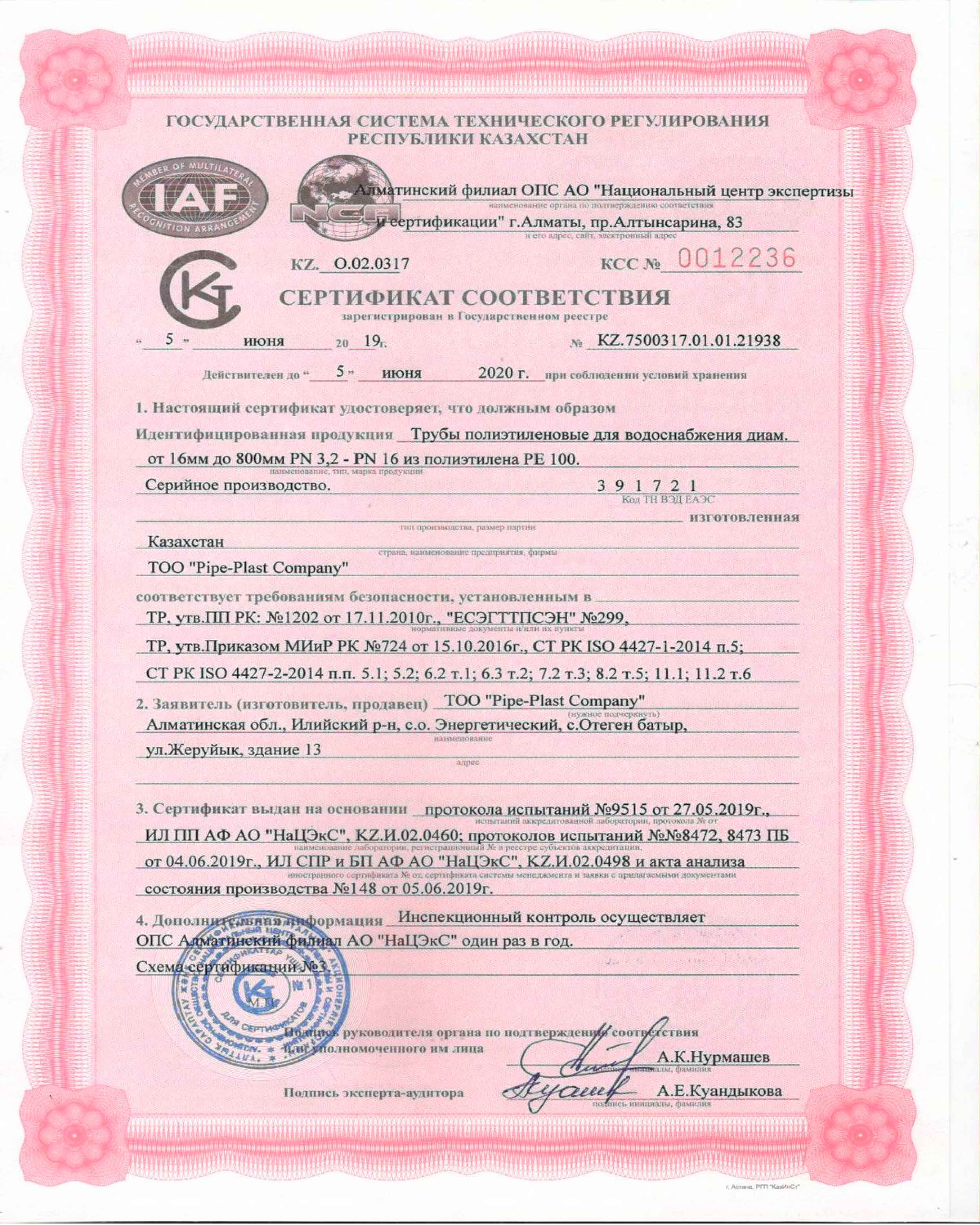 Труба пвх сертификат соответствия